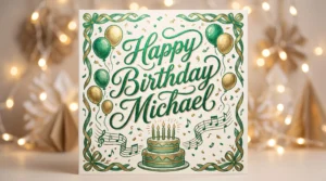 Happy Birthday Michael — personalized AI birthday song artwork
